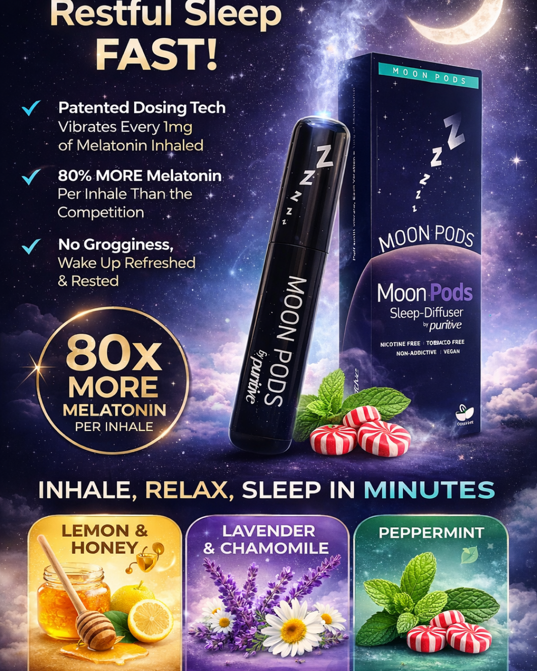 100% Sleep Melatonin Diffuser for Deep Rest - Guaranteed